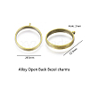 Alloy Open Back Bezel Pendants PALLOY-CJ0001-28-2