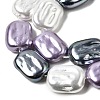 Electroplated Glass Shell Pearl Beads Strands BSHE-B009-F05-01-3