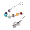 304 Stainless Steel Chain Macrame Pouch Empty Stone Holder Dowsing Pendulums PALLOY-JF02878-01-1