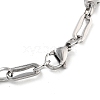 Anti-Tarnish 201 Stainless Steel Oval & Column Link Chain Necklace & Bracelets Set SJEW-G083-03P-3