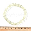 Dyed Natural Selenite Round Beaded Stretch Bracelets for Women G-U005-02K-5