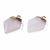 Natural Rose Quartz Pendants G-S359-335-A02-3