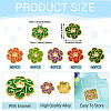 200Pcs 5 Colors Alloy Enamel Bead Caps FIND-TA0008-37-4