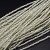 Faceted Rondelle Full Rainbow Plated Electroplate Glass Beads Strands X-EGLA-M004-2mm-A17-1