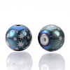Christmas Electroplate Glass Beads X-EGLA-R113-07E-2