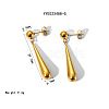 Elegant Teardrop Stainless Steel Stud Earrings GH1263-3-2