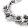 Vintage Alloy Flower Link Chain Bracelet for Women BJEW-A140-02AS-2