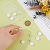 24Pcs Pure Cotton Covered Iron Buttons BUTT-BC0001-19C-3