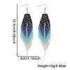 Glass Seed Beads Tassel Dangle Earrings QW8012-4