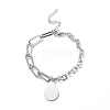 Non-Tarnish 304 Stainless Steel Paperclip Chains & Cable Chain Jewelry Sets SJEW-K153-58P-4