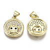 Brass Micro Pave Cubic Zirconia Pendants ZIRC-T013-08G-NF-2