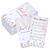 240Pcs Floral Print Paper Care Instructions Cards AJEW-FG0005-62B-1