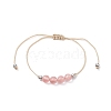 3Pcs 3 Style Synthetic Watermelon Stone Glass Braided Bead Bracelets Set BJEW-JB09334-07-3