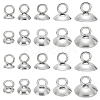 30Pcs 5 Styles 201 Stainless Steel Bead Cap Pendant Bails STAS-LP0001-24-1