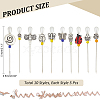 50Pcs 10 Style Garden Theme Iron Head Pins DIY-AB00027-2