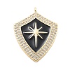 Brass Micro Pave Cubic Zirconia Pendants KK-L209-096G-1