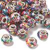 Transparent Resin Rondelle European Beads RESI-S023-26-1