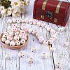 100Pcs 4 Styles Wood European Beads WOOD-GF0002-25-4