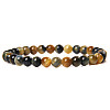 Natural Tiger Eye Round Beaded Stretch Bracelet SF8562-25-1