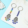 Tibetan Style Alloy Keychains KEYC-JKC01078-1