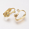 Brass Clip-on Earring Findings KK-E491-G-1