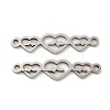 Non-Tarnish 201 Stainless Steel Connector Charms STAS-Q245-16P-1