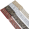4 Colors Polyester Embroidery Lace Ribbon with Paillette OCOR-CY0004-54-1