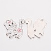 Alloy Enamel Kitten Pendants LS-EA556Y-1-2
