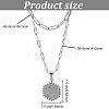 ANATTASOUL 4Pcs 4 Style Stainless Steel Hexagon with Initial Letter A Pendant Necklaces Set NJEW-AN0001-08-2