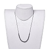 Adjustable Non-magnetic Synthetic Hematite Necklaces NJEW-JN02704-03-5