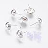 Iron Stud Earring Findings IFIN-F136-8mm-08S-1