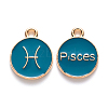 Alloy Enamel Pendants ENAM-S124-01B-05H-1