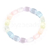 Dyed Natural Selenite Column Beaded Stretch Bracelets for Women BJEW-I312-05F-4