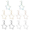 Yilisi 5Pairs 5 Colors Interlock Double Open Stars Dangle Earrings EJEW-YS0001-03-8