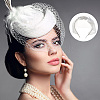 Bridal Flower Rhinestone Mesh Veil Cloth Hair Bands OHAR-WH0001-14A-6