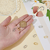 8Pcs 2 Colors Rack Plating Brass Spring Gate Rings KK-OC0001-74-3