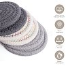 6Pcs 3 Colors Cotton Thread Weave Hot Pot Holders DIY-SZ0003-50B-3