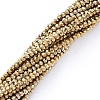 Electroplate Glass Beads Strands X-EGLA-F149-FP-02-2