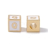 Rack Plating Brass Enamel Beads KK-B060-04G-04Q-1