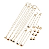 304 Stainless Steel & Cubic Zirconia Stud Earrings & Pendant Necklaces & Link Bracelets Sets SA-CBADCF0-02G-4