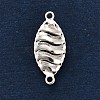 925 Sterling Silver 3D Holow Connector Charms STER-F058-02S-02-2