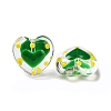 Glass Heart Beads GLAA-D005-01C-3