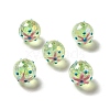 AB Color Transparent Crackle Acrylic Round Beads LS-OACR-A013-04D-2