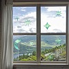 7PCS 2 Styles PVC Stickers Dazzling Color Window Stickers 3D Laser Star Moon Electrostatic Glass Window Stickers JX830A-3