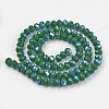 Electroplate Opaque Solid Color Glass Beads Strands EGLA-A044-P4mm-L09-2