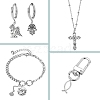 100Pcs 10 Styles Tibetan Style Alloy Pendants TIBEP-CJ0003-52-7