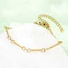 304 Stainless Steel Twisted Rope Link Chain Bracelets for Women BJEW-A160-09G-2