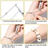 6Pcs 2 Colors Brass European Style Bracelet Making MAK-YW0001-16-3