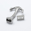 Tarnish Resistant 304 Stainless Steel Hook Clasps STAS-F122-29P-2