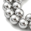 Electroplated Shell Pearl Beads Strands SHEL-F008-03B-03-3